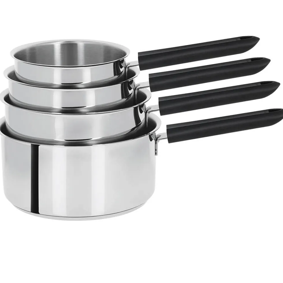 Lot de 4 Casseroles Inox Mutine - CRISTEL