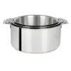Lot de 3 Casseroles inox Mutine poignée amovible - CRISTEL