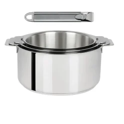 Lot de 3 Casseroles Mutine poignée amovible avec 1 poignée Zenith INCLUSE - CRISTEL