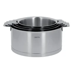 Lot de 4 Casseroles STRATE poignée amovible - CRISTEL