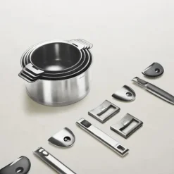 Lot de 3 Casseroles STRATE poignée amovible - CRISTEL