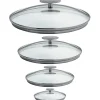Lot de 4 Couvercles en verre bombé Platine - CRISTEL
