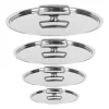 Lot de 4 Couvercles inox brillant Castel'Pro - CRISTEL