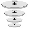 Lot de 4 Couvercles inox Graphite - CRISTEL