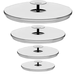 Lot de 4 Couvercles inox Graphite - CRISTEL