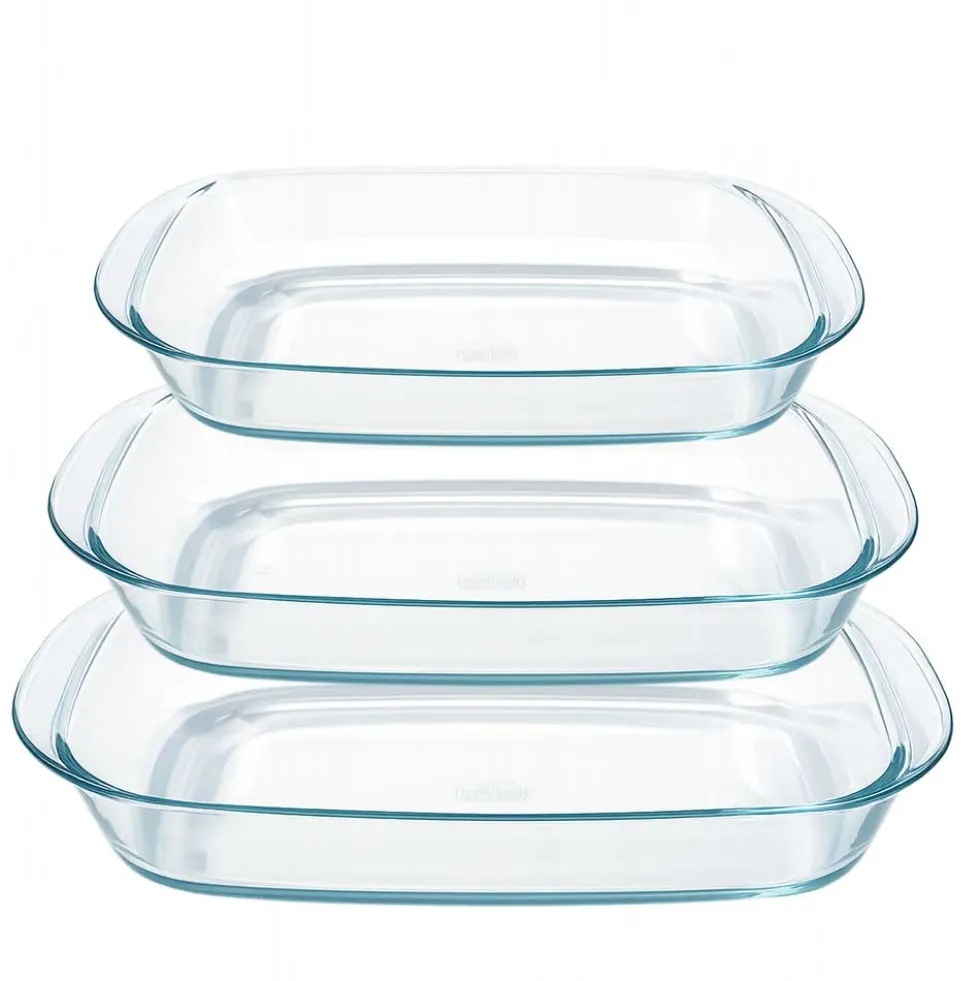 Lot de 3 plats à four rectangulaires - DURALEX