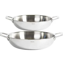 Lot de 2 Plats Sautoir Inox Castel'Pro - CRISTEL