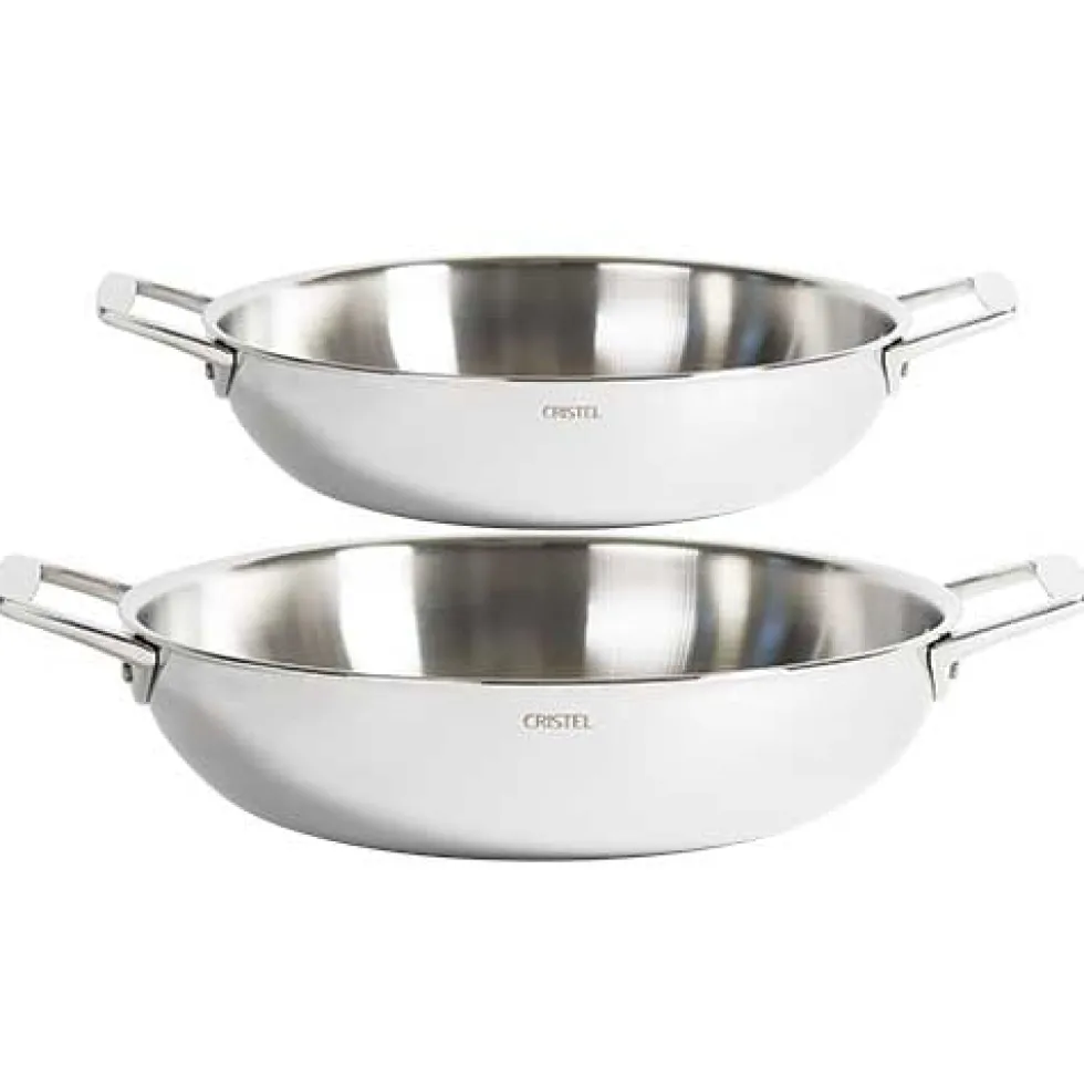 Lot de 2 Plats Sautoir Inox Castel'Pro - CRISTEL