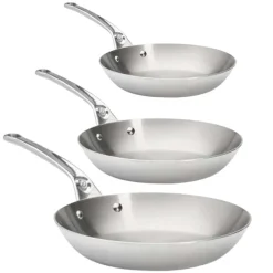 Lot de 3 Poêles Affinity Inox - de BUYER