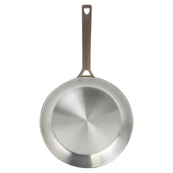 Lot de 2 Poêles Inox Brossé Poignée Cuivrée - CRISTEL