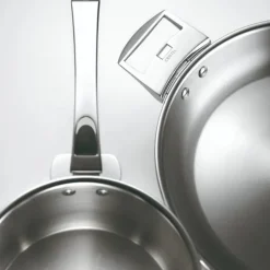 Lot de 2 Poêles inox Casteline poignée amovible INCLUSE - CRISTEL