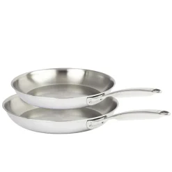 Lot de 2 poêles Inox Ultraply CASTEL'PRO - CRISTEL