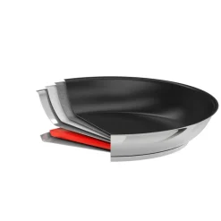 Lot de 2 poêles Mutine 24 cm et 28 cm avec poignée - CRISTEL