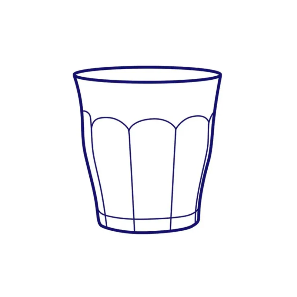 Lot de 6 verres 25 cl Gris - PICARDIE - DURALEX