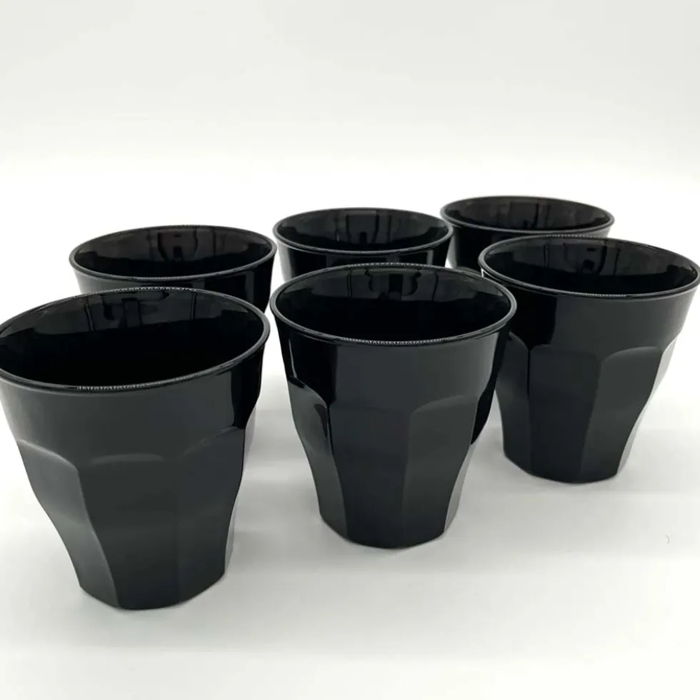 Lot de 6 verres 25 cl Noir - PICARDIE - DURALEX
