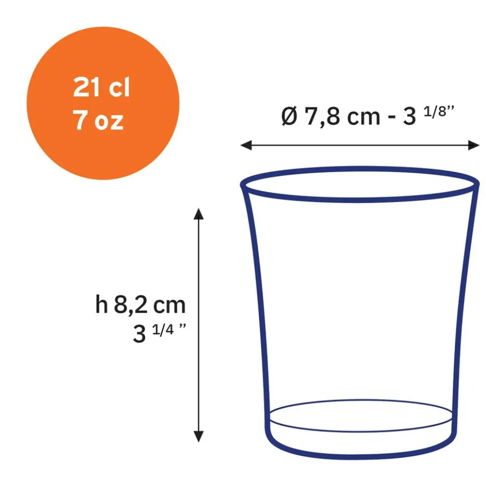 Lot de 6 verres 21 cl Vermeil LYS - DURALEX
