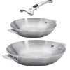 Lot 2 Poêles inox Alchimy LOQY avec poignée incluse - DE BUYER