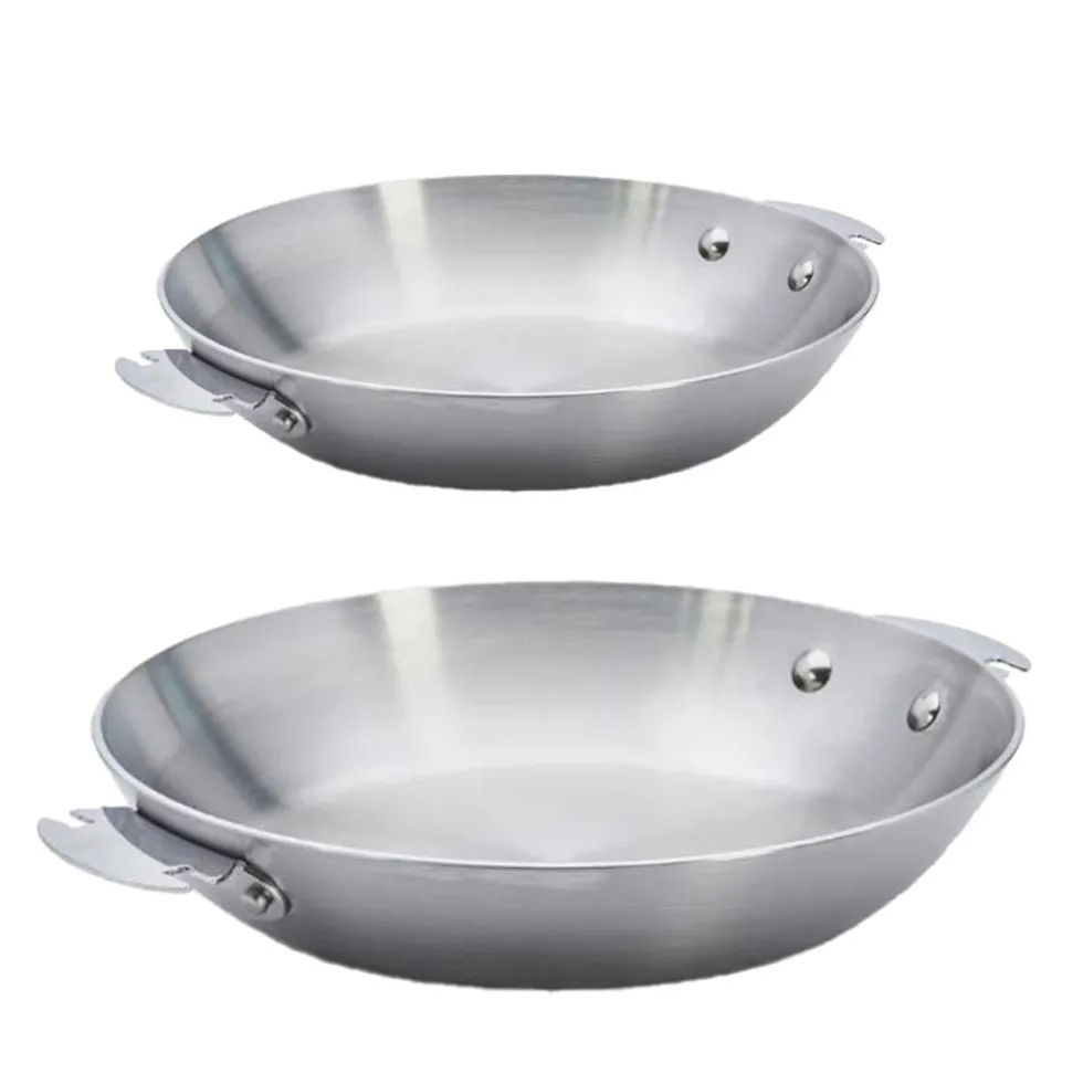 Lot 2 Poêles inox Alchimy LOQY - DE BUYER