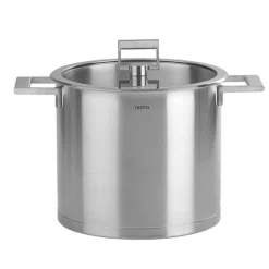 Marmite inox Strate poignée fixe avec couvercle OFFERT - CRISTEL