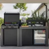 Meuble FELIX 120 cm Gris Cargo avec Réfrigérateur - ENO