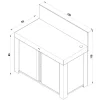 Meuble FELIX 120 cm Gris Cargo - ENO