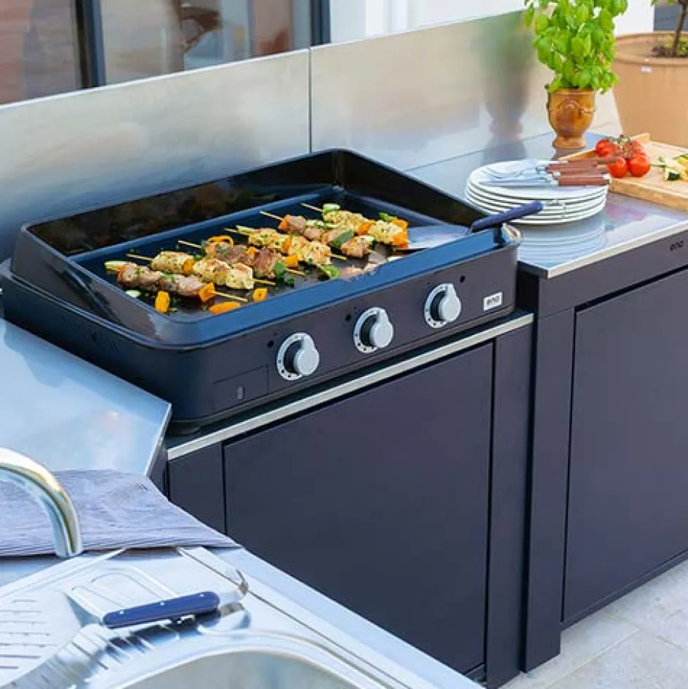 Meuble MODULO pour plancha bleu navy - ENO