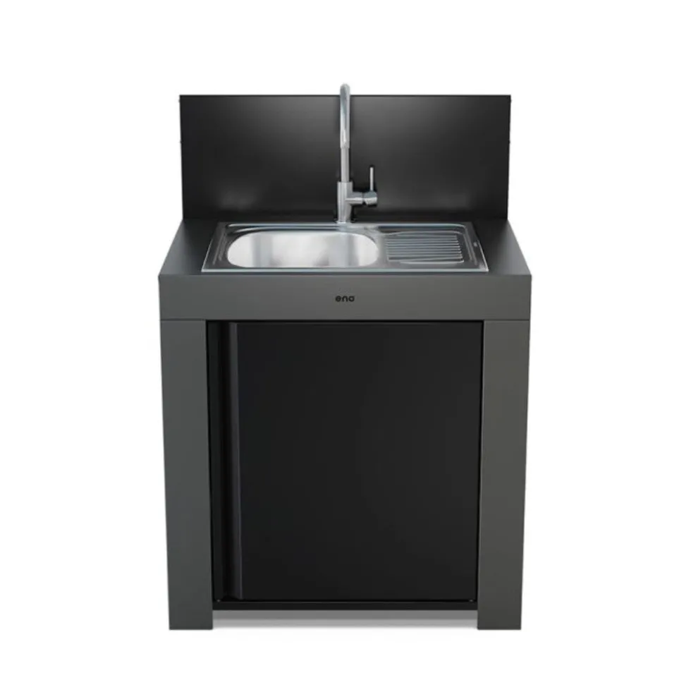 Meuble Évier avec Égouttoir 80 cm Gris Cargo - ENO