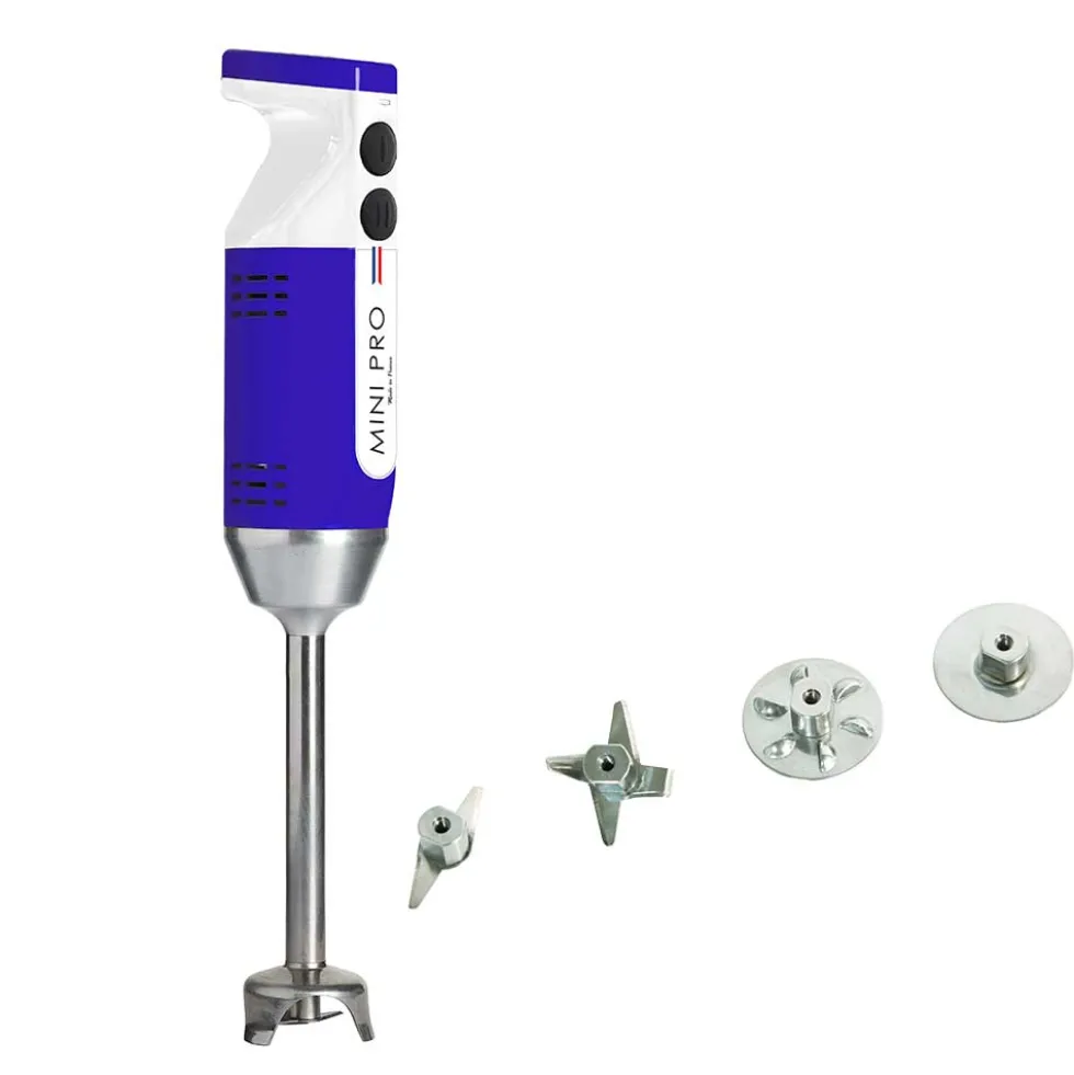 Mixeur plongeant polyvalent mini-pro Bleu Blanc 4 couteaux - DYNAMIC