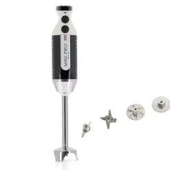 Mixeur plongeant polyvalent mini-pro Noir Blanc 4 couteaux - DYNAMIC
