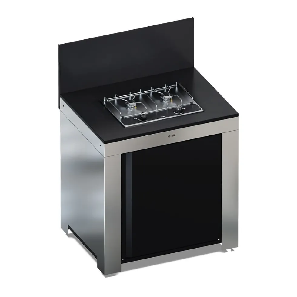 Module Table MASTER Encastrée 80 cm Noir et Inox - ENO