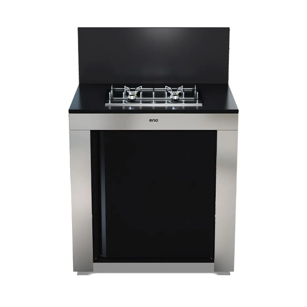 Module Table MASTER Encastrée 80 cm Noir et Inox - ENO