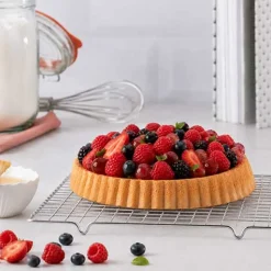 Moule à Tarte renversée cannelé en fer blanc 28 cm - GOBEL