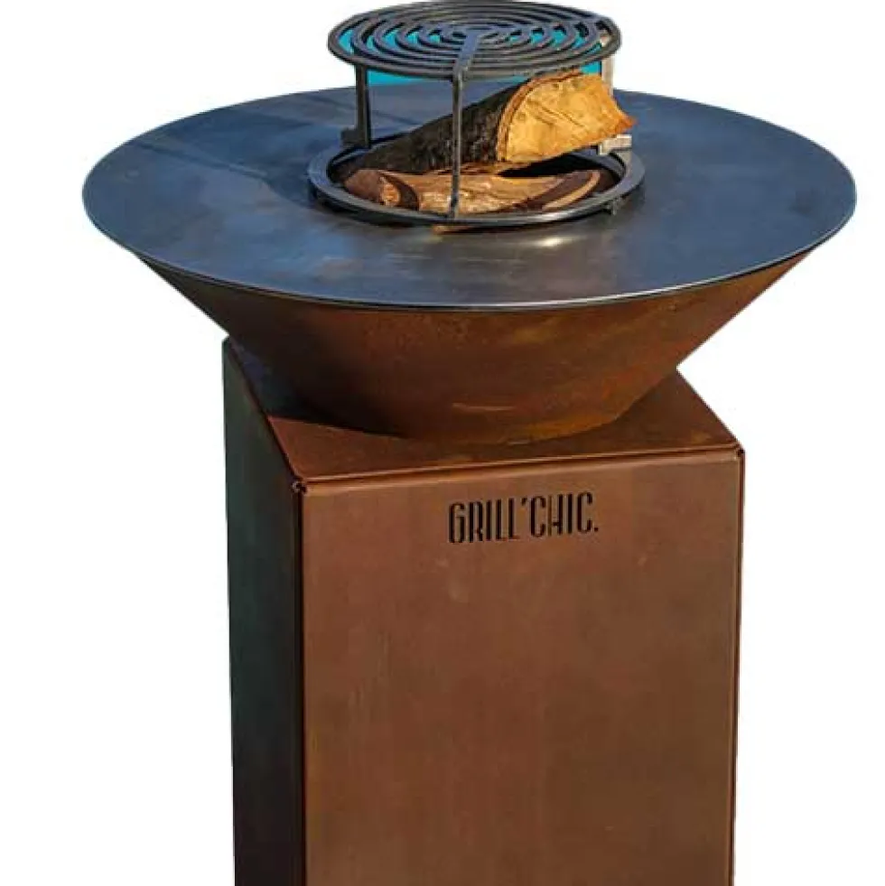 Pack Printemps Brasero Auvergnat Rond CORTEN - GRILL CHIC