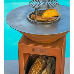 Pack Printemps Brasero Auvergnat Rond CORTEN - GRILL CHIC