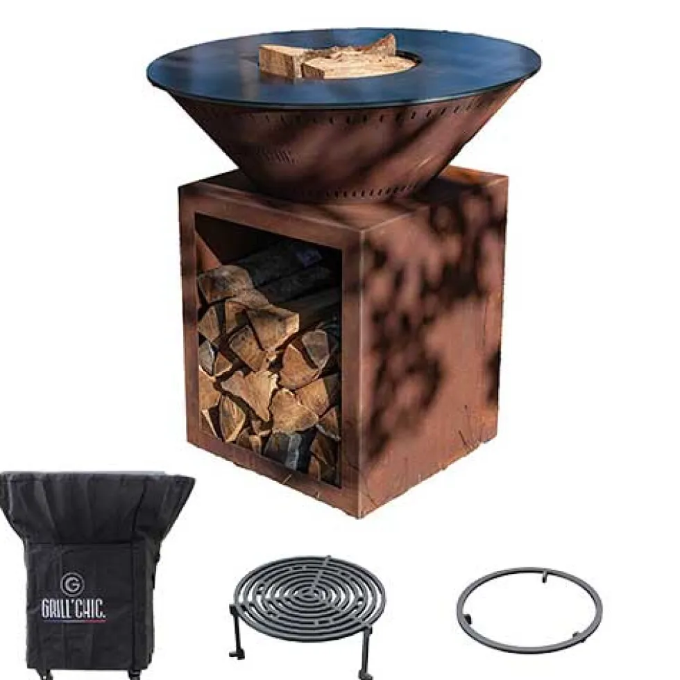 Pack Printemps Brasero Classique CORTEN Simple Cuve - GRILL CHIC