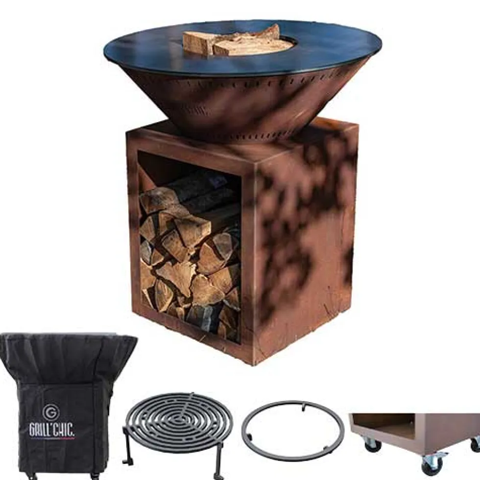 Pack Printemps Brasero Classique CORTEN Double Cuve - GRILL CHIC