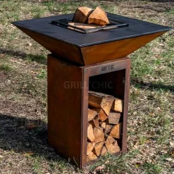 Pack Printemps Brasero Cévenol BOIS CORTEN 74 x 90 cm - GRILL CHIC