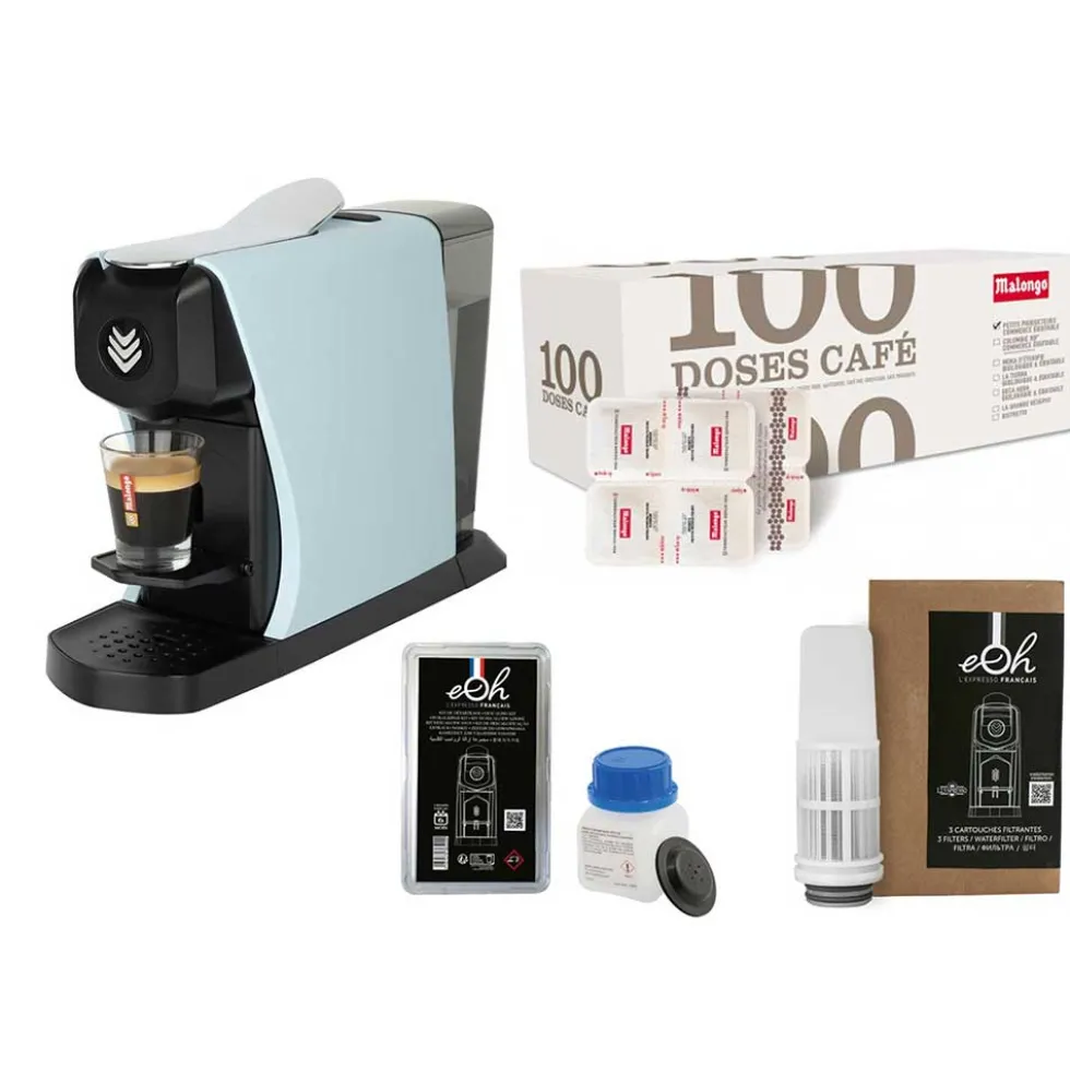 Pack Tranquillité Machine à café EOH avec accessoires et café - MALONGO