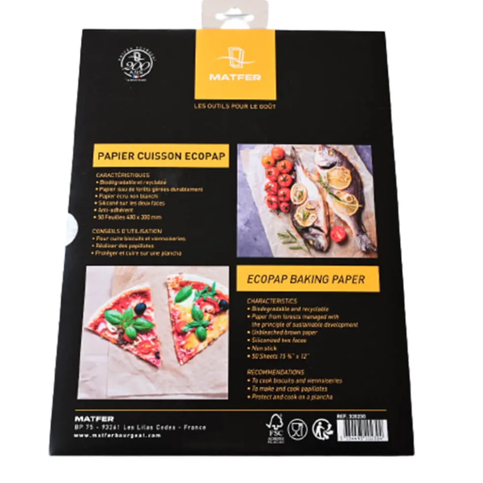 Papier cuisson 50 Feuilles 40 x 30 cm - MATFER