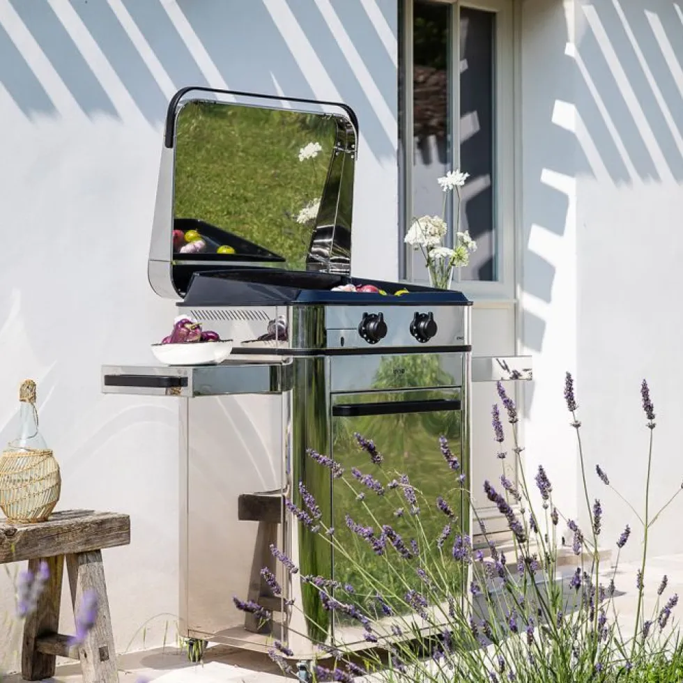 Plancha Gaz ENOSIGN 65 sur Chariot Inox - ENO