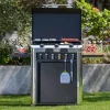 Plancha Gaz Fusion 75 sur Chariot Inox et Noir - ENO