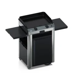 Plancha Gaz Fusion 60 sur Chariot Inox et Noir - ENO