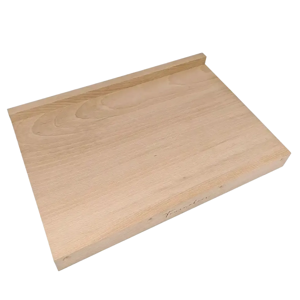 Planche à découper monobloc 2 rebords réversible en Hêtre - TOURNABOIS
