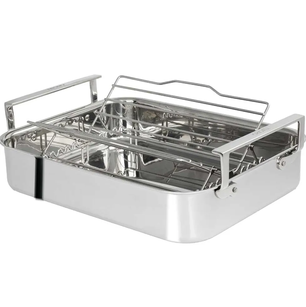Plat à Four Inox 35 cm avec accessoires - CRISTEL