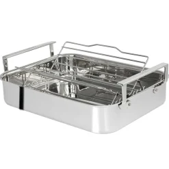Plat à Four Inox 40 cm avec accessoires - CRISTEL