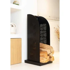 Range-bûches Essentiel Noir 95 cm - LE MARQUIER