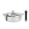 Sauteuse Mutine 24 cm amovible avec poignée noire et couvercle - CRISTEL