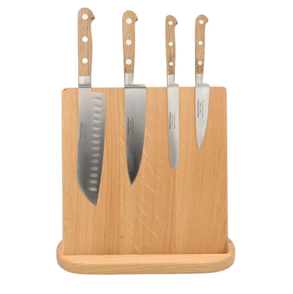 Set de 4 couteaux de cuisine Tradichef sur support magnétique - GOYON-CHAZEAU