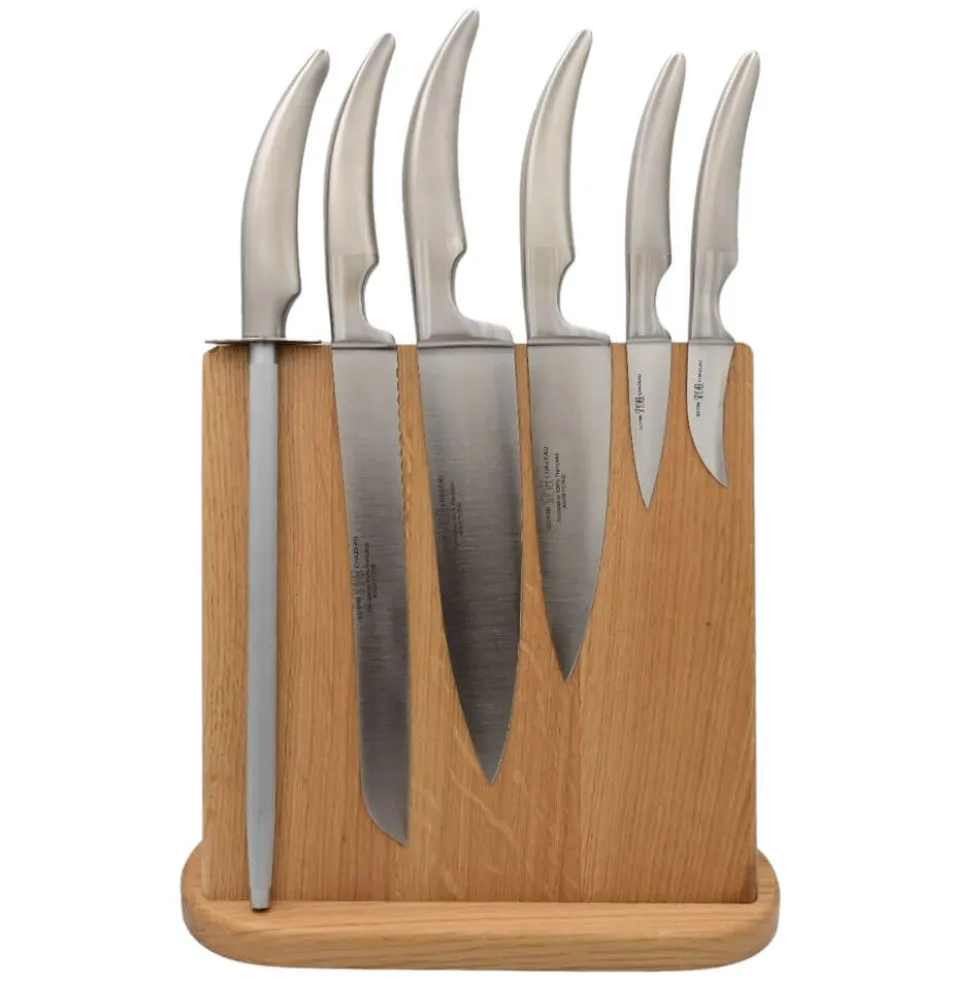 Set de 6 couteaux Styl'Ver sur support bois magnétique - GOYON-CHAZEAU