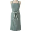 Tablier Doudou Lin Vert de Gris 85x78 cm - Charvet Editions